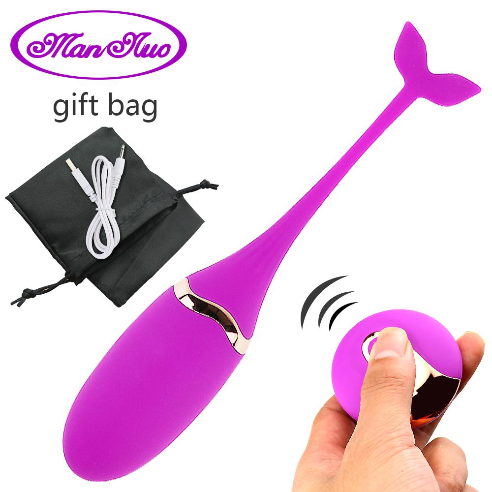 Man nuo Kegel Ball Vibrator Silicone Vibrating Egg Ben Wa Ball Sex Toys for Women Vaginal Exercise With Free Storage Bag