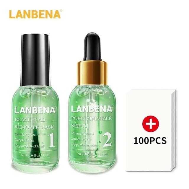 LANBENA Blackhead Remover Mask Face Black Mask Pore Treatment Serum Anti Acne Facial Peeling Masks Cleansing Skin Care Beauty