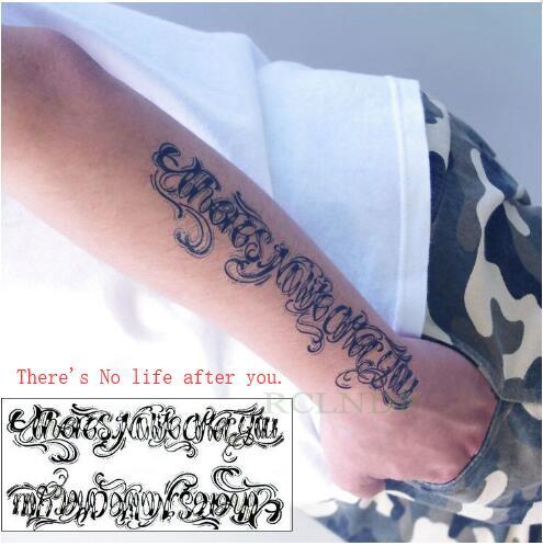 Waterproof Temporary tattoo sticker "keep calm" English letters words tatto stickers flash tatoo fake tattoos for men women