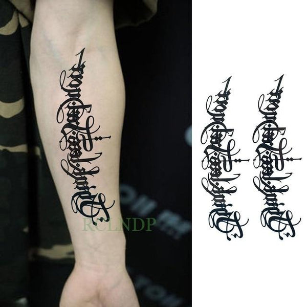 Waterproof Temporary tattoo sticker "keep calm" English letters words tatto stickers flash tatoo fake tattoos for men women