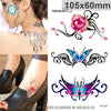 3D Butterfly Body Art Waterproof Temporary Tattoos For Men women Sexy Colours Small Sticker Wholesale RC2206