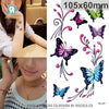 3D Butterfly Body Art Waterproof Temporary Tattoos For Men women Sexy Colours Small Sticker Wholesale RC2206