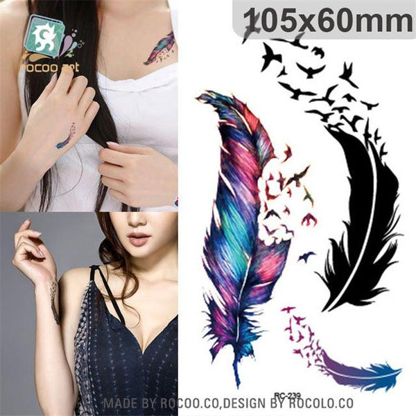 3D Butterfly Body Art Waterproof Temporary Tattoos For Men women Sexy Colours Small Sticker Wholesale RC2206