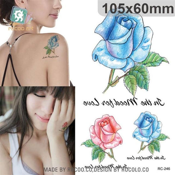 3D Butterfly Body Art Waterproof Temporary Tattoos For Men women Sexy Colours Small Sticker Wholesale RC2206