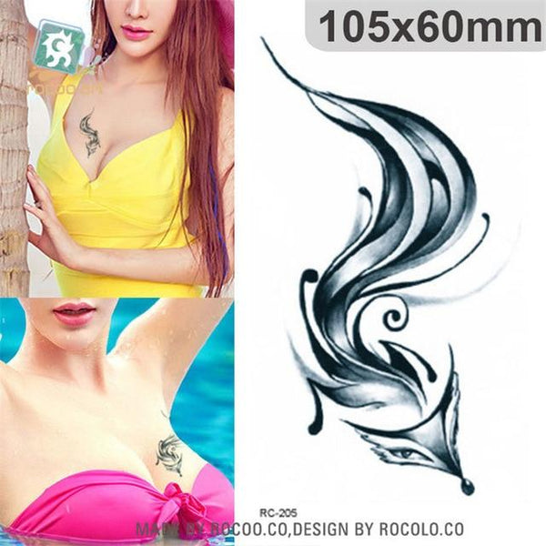 3D Butterfly Body Art Waterproof Temporary Tattoos For Men women Sexy Colours Small Sticker Wholesale RC2206