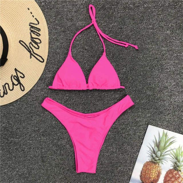 Aartiee Neon bikini 2019 Push up Sexy Brazilian bikini set triangle bathers woman swimwear Micro swimsuit female string biquini