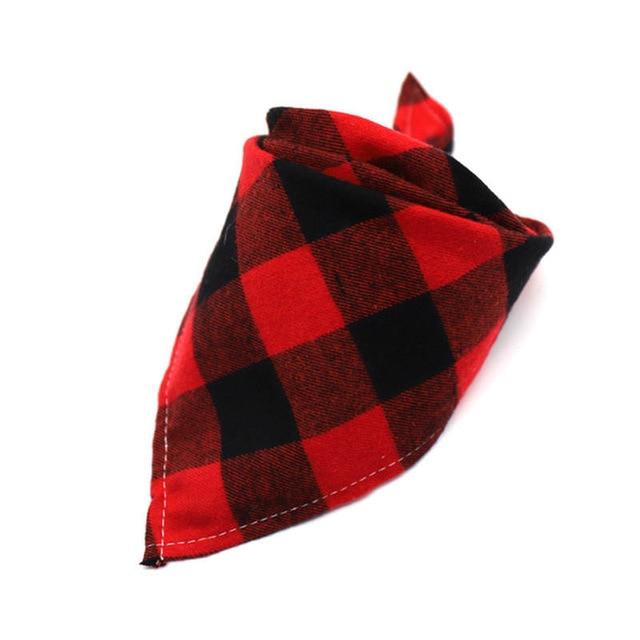 Pet Dog Cat Neck Scarf Adjustable Dog Bandana Tie Bowtie Cotton Plaid Cleaning Towel  For Dog Cat Cats Grooming Accessories