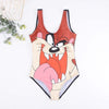 2019 New Sexy Women One Piece Swimsuit 3D Print cartoon Strap Backless Swimsuit Bathing Suit Summer Beachwear Monokini Swimsuit