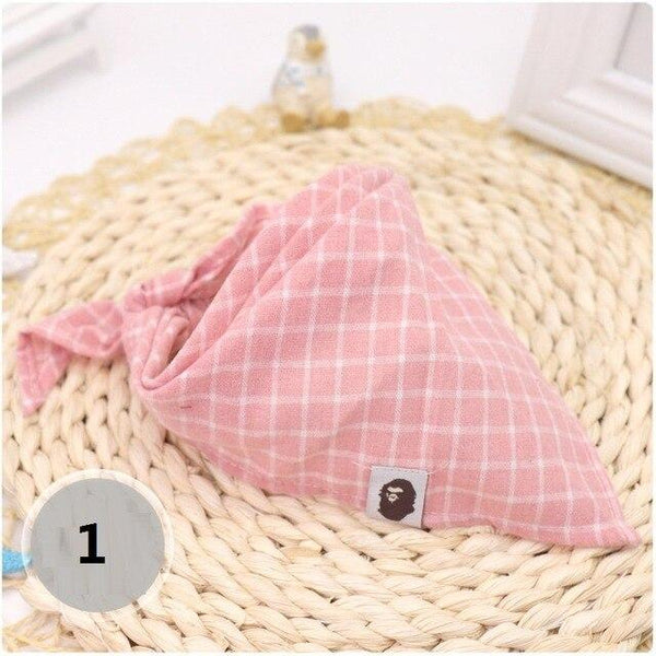 Dog Bandanas Dog Accessories Cotton Plaid Washable Pet Bandanas Scarf Bow ties Collar Cat Samll Middle Large Dog Accessories