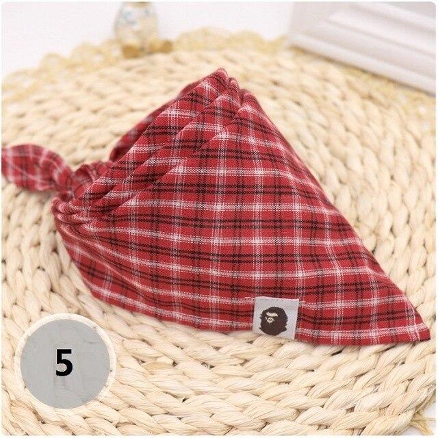 Dog Bandanas Dog Accessories Cotton Plaid Washable Pet Bandanas Scarf Bow ties Collar Cat Samll Middle Large Dog Accessories