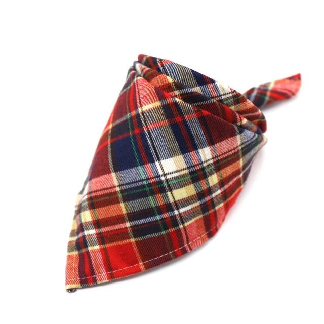 Dog Bandanas Dog Accessories Cotton Plaid Washable Pet Bandanas Scarf Bow ties Collar Cat Samll Middle Large Dog Accessories