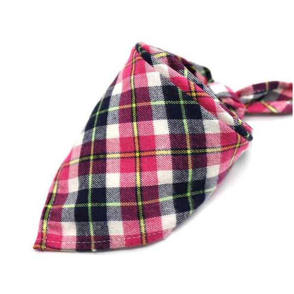 Dog Bandanas Dog Accessories Cotton Plaid Washable Pet Bandanas Scarf Bow ties Collar Cat Samll Middle Large Dog Accessories