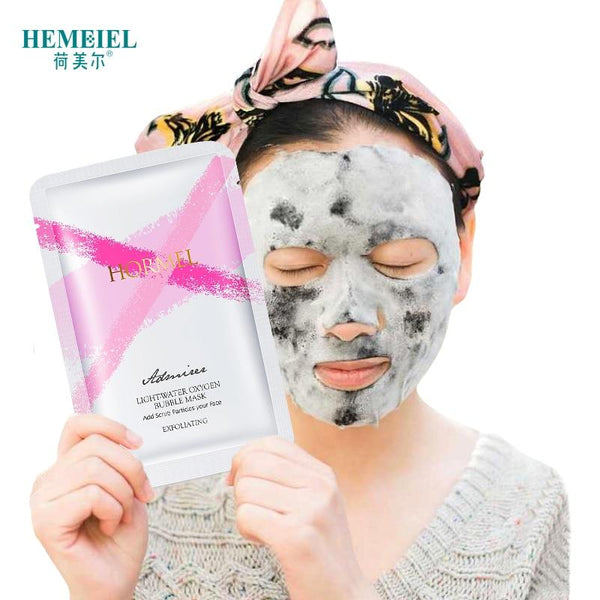 HEMEIEL Detox Oxygen Bubble Sheet Mask Korean Cosmetic Moisturizing Bamboo Charcoal Black Face Mask Facial Whitening Skin Care