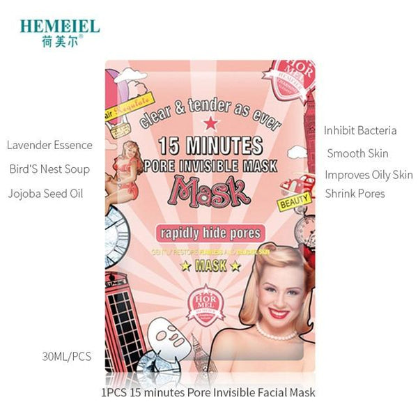 HEMEIEL Detox Oxygen Bubble Sheet Mask Korean Cosmetic Moisturizing Bamboo Charcoal Black Face Mask Facial Whitening Skin Care