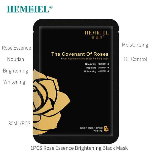 HEMEIEL Detox Oxygen Bubble Sheet Mask Korean Cosmetic Moisturizing Bamboo Charcoal Black Face Mask Facial Whitening Skin Care