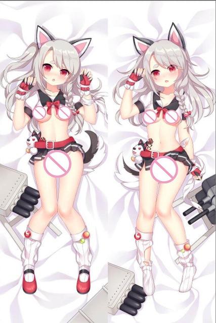 Warships Game Azur Lane Characters animal ears girl Kaga & akagi azurlan pillow cover illustrious & takao body Pillowcase