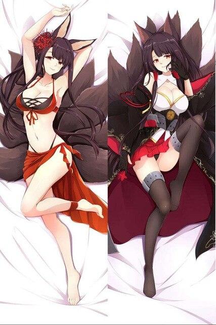 Warships Game Azur Lane Characters animal ears girl Kaga & akagi azurlan pillow cover illustrious & takao body Pillowcase