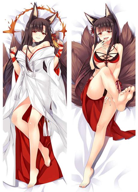 Warships Game Azur Lane Characters animal ears girl Kaga & akagi azurlan pillow cover illustrious & takao body Pillowcase
