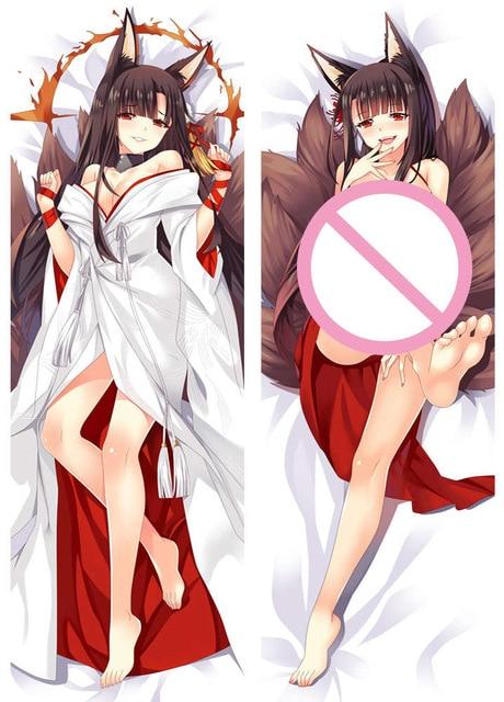 Warships Game Azur Lane Characters animal ears girl Kaga & akagi azurlan pillow cover illustrious & takao body Pillowcase