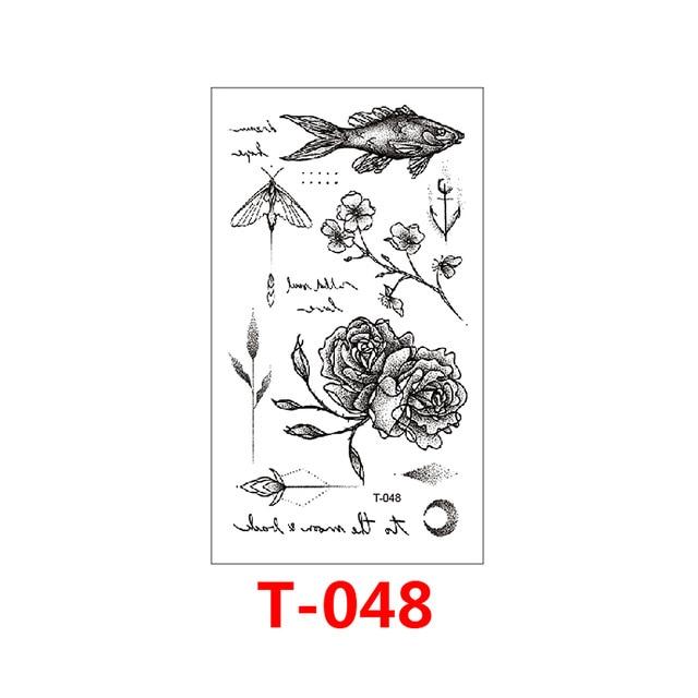 T-049 Multiple patte small pattern cool temporary tattoo sticker female simple line pattern body art new design fake male tattoo