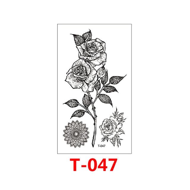 T-049 Multiple patte small pattern cool temporary tattoo sticker female simple line pattern body art new design fake male tattoo
