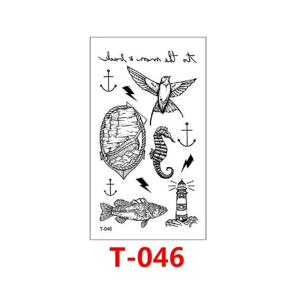 T-049 Multiple patte small pattern cool temporary tattoo sticker female simple line pattern body art new design fake male tattoo