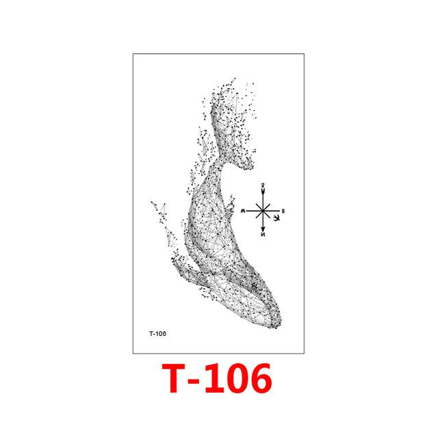 T-049 Multiple patte small pattern cool temporary tattoo sticker female simple line pattern body art new design fake male tattoo