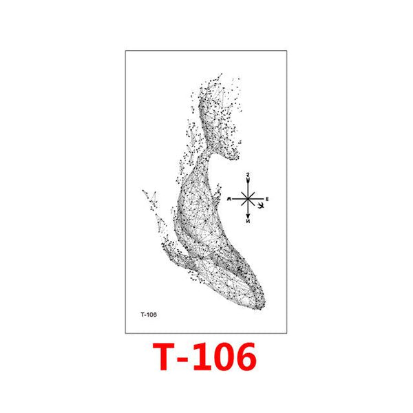 T-049 Multiple patte small pattern cool temporary tattoo sticker female simple line pattern body art new design fake male tattoo