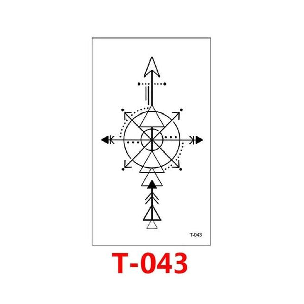 T-049 Multiple patte small pattern cool temporary tattoo sticker female simple line pattern body art new design fake male tattoo