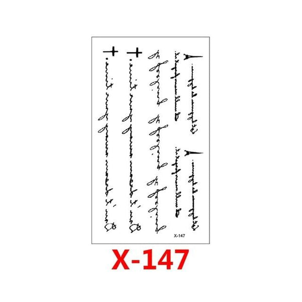 T-049 Multiple patte small pattern cool temporary tattoo sticker female simple line pattern body art new design fake male tattoo