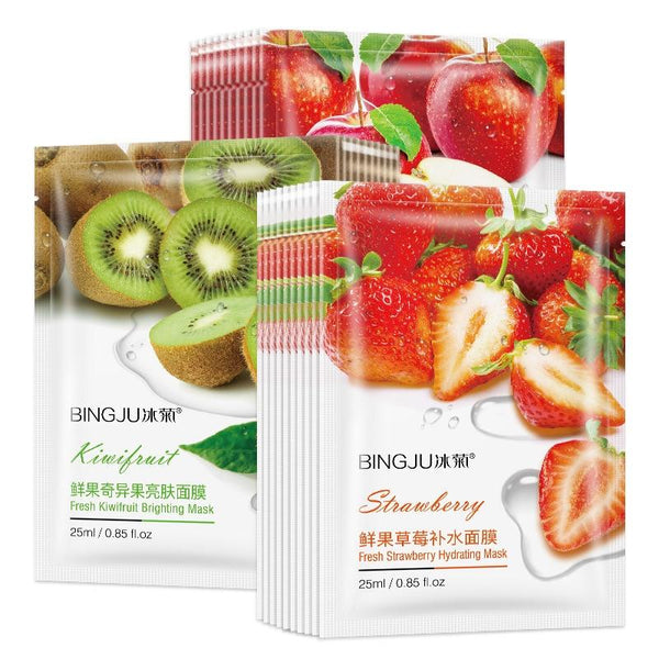 Skin Care Fruit Facial Mask Lemon Red Pomegranate Honey Cucumber Strawberry Apple Kiwi Blueberry Facial Skin Care Face Mask