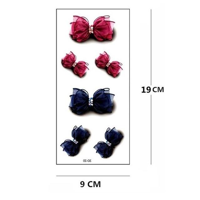 Sale New Sweet Blue Feather Flower Arm Back Temporary Stickers Female Men Couple Disposable Tattoo Stickers Fashion Body Art