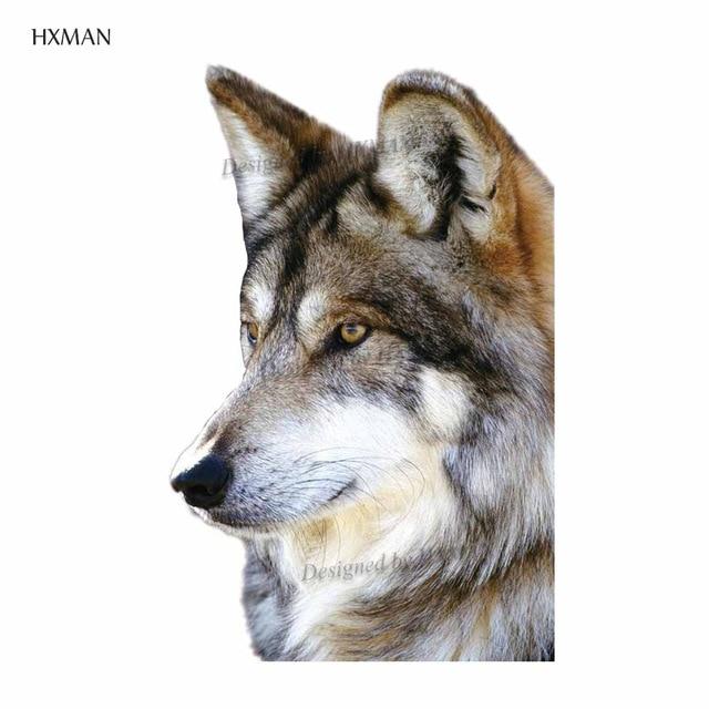 HXMAN Wolf Temporary Tattoo Stickers Waterproof Women Fake Hand Animal Tattoos Adult Men Body Art 9.8X6cm A-085