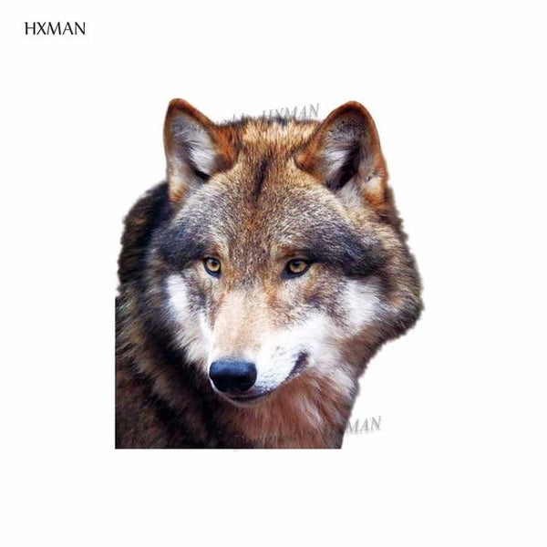 HXMAN Watercolor Wolf Tiger Temporary Tattoos Waterproof Women Fake Kids Children Hand Tattoos Men Body Art 9.8X6cm A-005