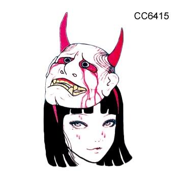 Rocooart Sexy Tattoo Mask Veil Woman Taty Old School Fake Tattoo Body Art Temporary Tattoo Sticker For Female Tatuajes Tatuagem