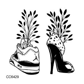 Rocooart Sexy Tattoo Mask Veil Woman Taty Old School Fake Tattoo Body Art Temporary Tattoo Sticker For Female Tatuajes Tatuagem