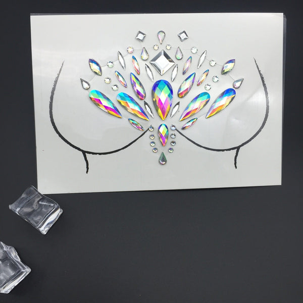Temporary Rhinestone Glitter Tattoo Stickers Face Jewels Gems Festival Party Makeup Body Jewels Flash Fake Temporary Tattoos