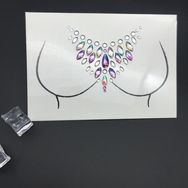 Temporary Rhinestone Glitter Tattoo Stickers Face Jewels Gems Festival Party Makeup Body Jewels Flash Fake Temporary Tattoos