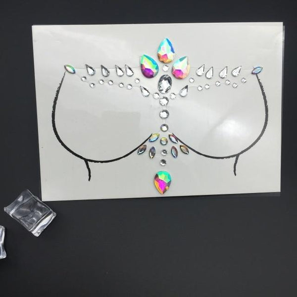 Temporary Rhinestone Glitter Tattoo Stickers Face Jewels Gems Festival Party Makeup Body Jewels Flash Fake Temporary Tattoos