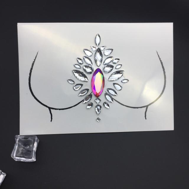 Temporary Rhinestone Glitter Tattoo Stickers Face Jewels Gems Festival Party Makeup Body Jewels Flash Fake Temporary Tattoos
