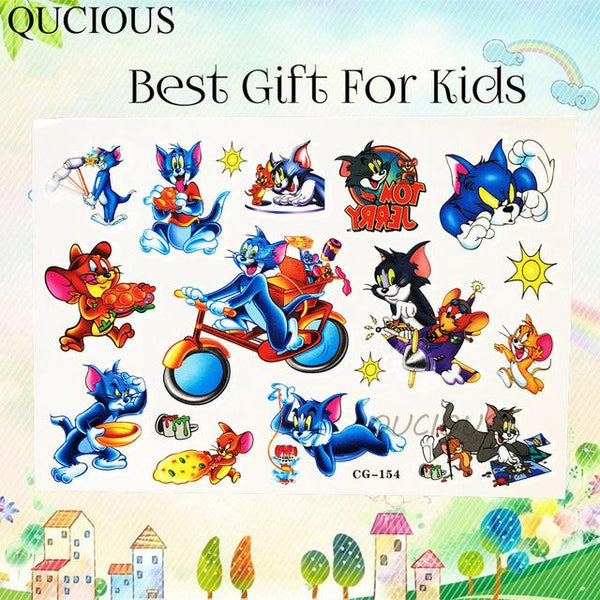 QUCIOUS Disposable Cartoon Super Wings Tattoos Temporary For Boys Kids Body Art Tatoo Sticker Flash Racing Cars DIY Tattoo Plane