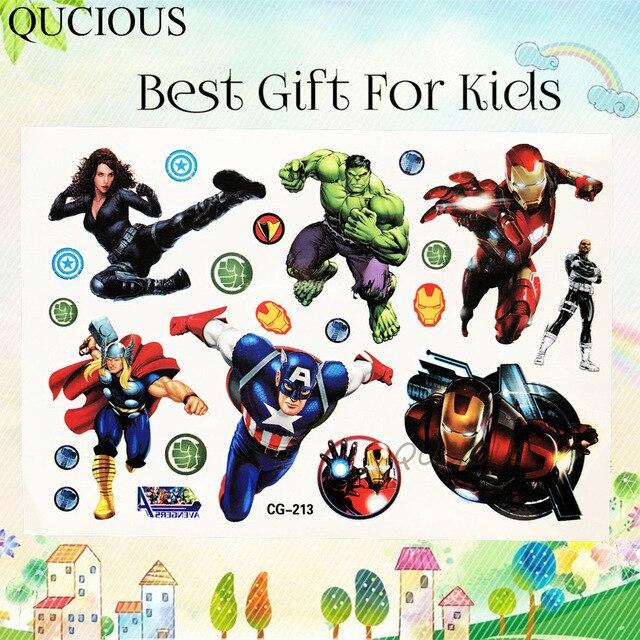 Cartoon Dog Police Team Temporary Tattoo For Boys Children Hero Tatoo Paper Paste Waterproof Flash Fake Tattoo Sticker Kids Gift