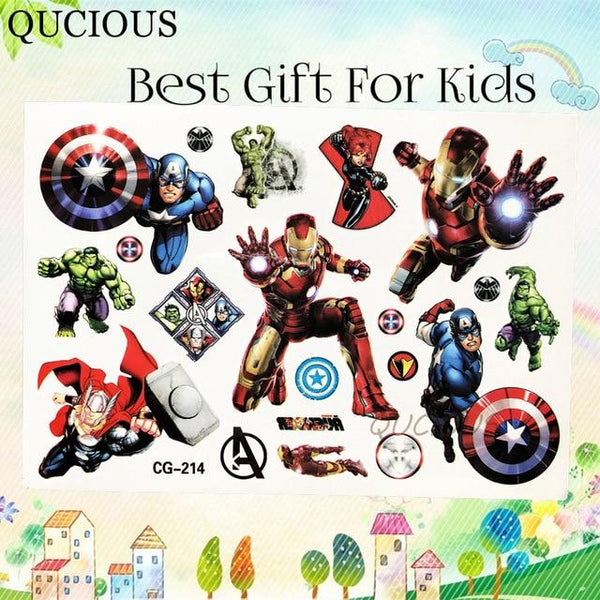 Cartoon Dog Police Team Temporary Tattoo For Boys Children Hero Tatoo Paper Paste Waterproof Flash Fake Tattoo Sticker Kids Gift