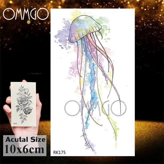 OMMGO HOT 3D Black Henna Flower Rose Temporary Tattoos For Girls Women Tattoo Sticker Leaf Custom Wholesale Tatoos Body Art Kit