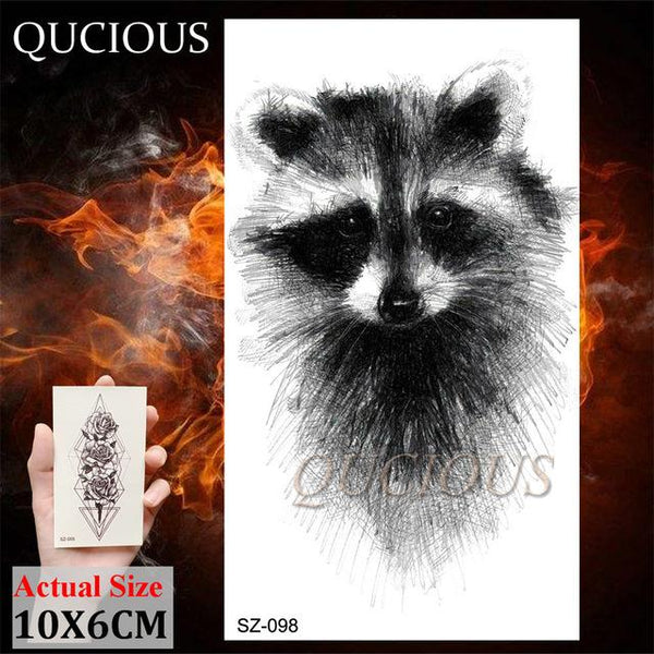 DIY Forest Design Waterproof Fake Temporary Tattoo of Wolf Sexy Women Body Art Arm Tattoos Paper For Men Boys Girls Tatoo Cover