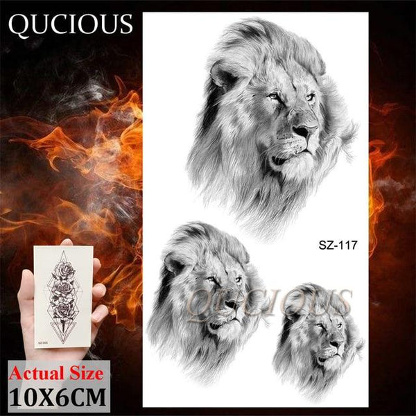 DIY Forest Design Waterproof Fake Temporary Tattoo of Wolf Sexy Women Body Art Arm Tattoos Paper For Men Boys Girls Tatoo Cover
