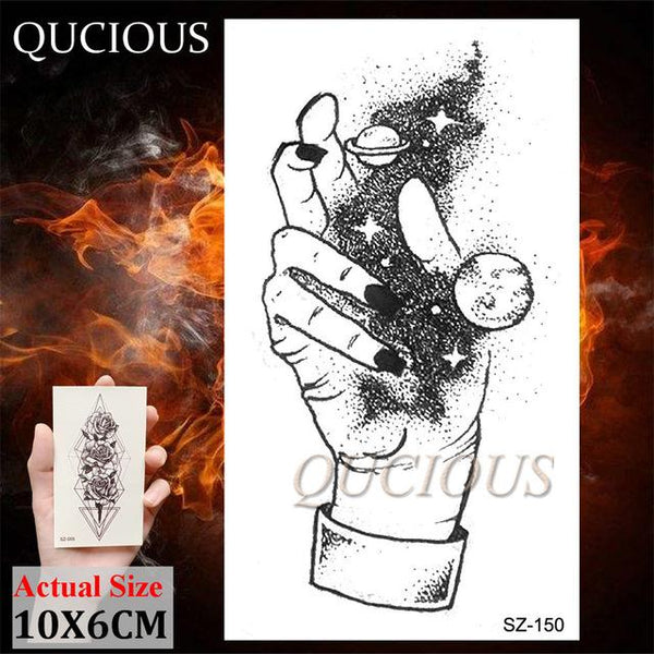 DIY Forest Design Waterproof Fake Temporary Tattoo of Wolf Sexy Women Body Art Arm Tattoos Paper For Men Boys Girls Tatoo Cover