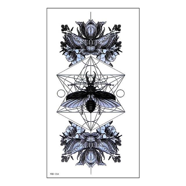 Sale Colorful Cartoon New tattoo sticker animal sticker disposable Black Bird fish Flower Deer Body Art Fake Water Transfer