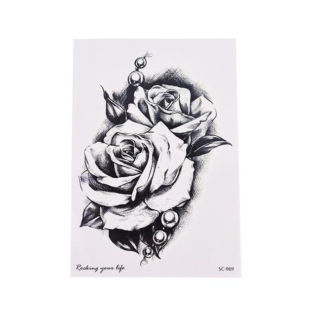 Sale Colorful Cartoon New tattoo sticker animal sticker disposable Black Bird fish Flower Deer Body Art Fake Water Transfer
