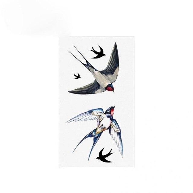 Sale Colorful Cartoon New tattoo sticker animal sticker disposable Black Bird fish Flower Deer Body Art Fake Water Transfer